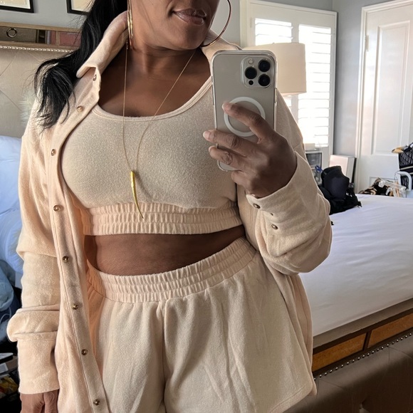 Good vibes only 3 piece set in honey cream - Picture 11 of 11